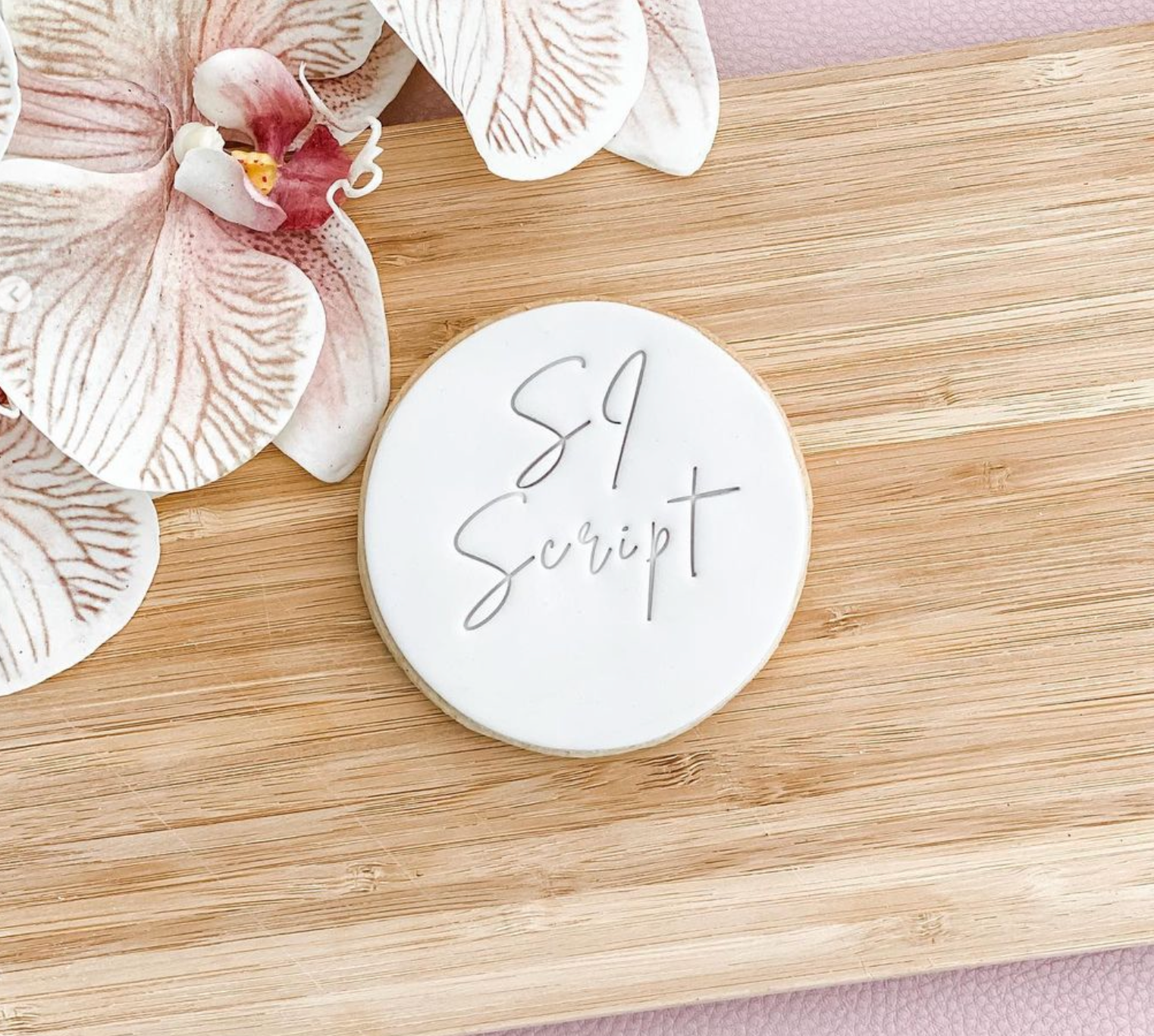 SI script font sugar cookie