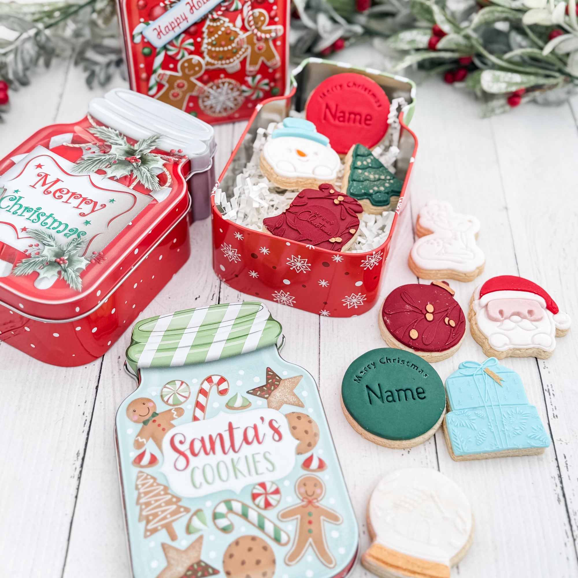 Tin of Mini Christmas Cookies
